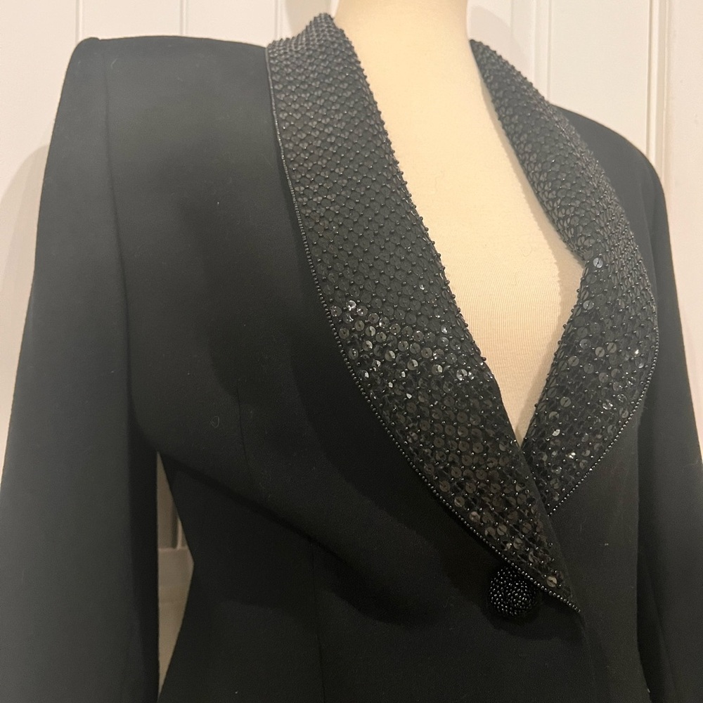Valerie Stevens Black Embellished Blazer